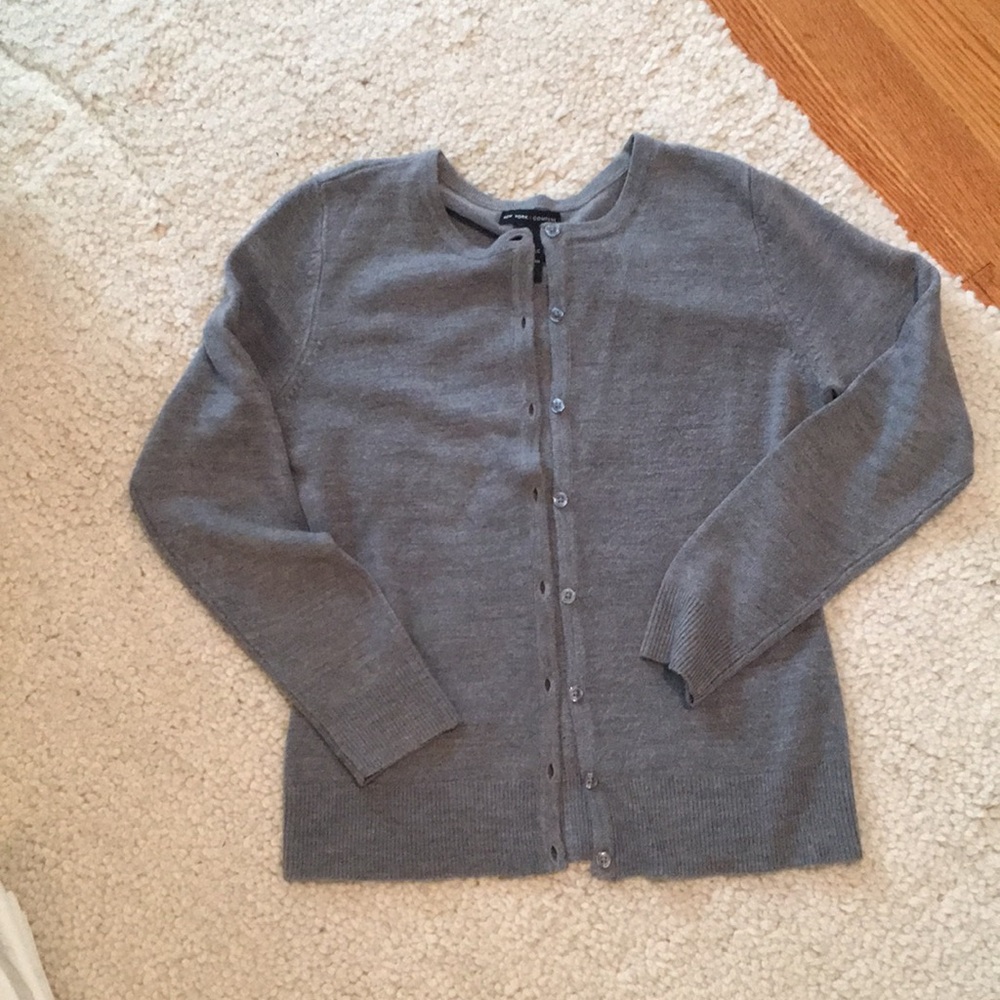 Gray cardigan